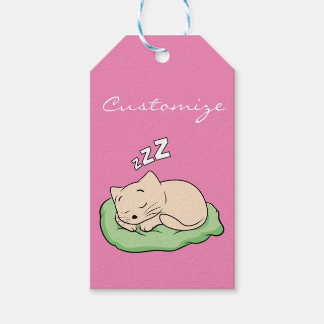 Sleeping Kitty Thunder_Cove Gift Tags (Front)