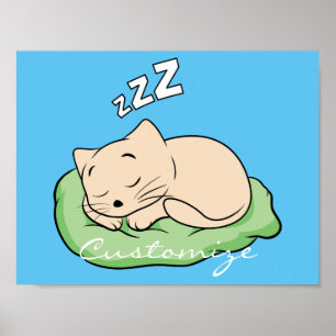 Sleeping Kitty Thunder_Cove Poster