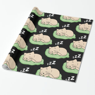 Sleeping Kitty Thunder_Cove Wrapping Paper