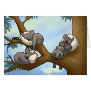 Sleeping Koala Card