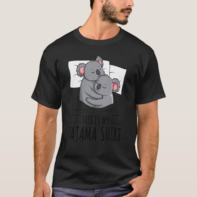 Sleeping Koala Lover Pajama T-Shirt (Front)
