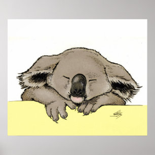 Sleeping koala poster