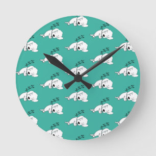 Sleeping Labrador Retriever Dog Lover ZZZ Round Clock
