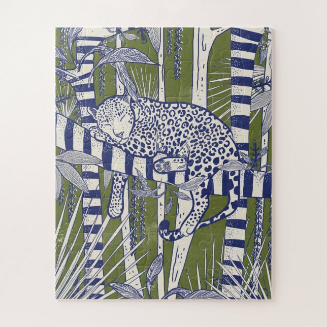 Sleeping Leopard Jigsaw Puzzle (Vertical)