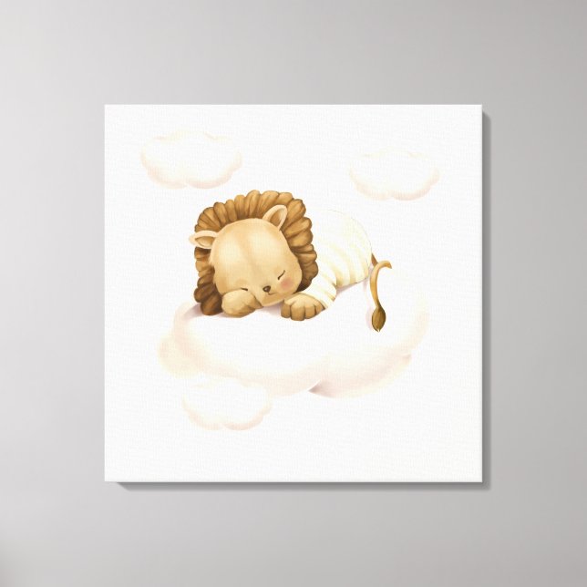 Sleeping Lion Canvas Print (Front)