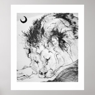 Sleeping Lion Poster