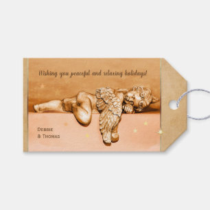 Sleeping Little Holiday Angel Gift Tags