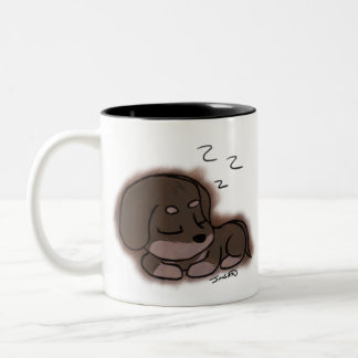 Sleeping Luna Two-Tone Coffee Mug