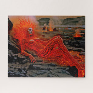 “Sleeping Magma” – Volcanic Woman Portrait Jigsaw Puzzle