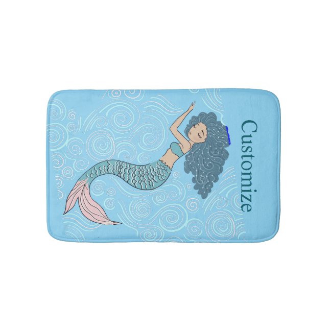 Sleeping Mermaid Thunder_Cove Bath Mat (Front)
