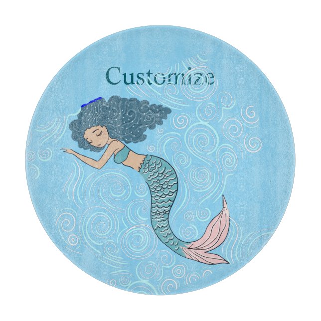 Sleeping Mermaid Thunder_Cove Cutting Board (Front)