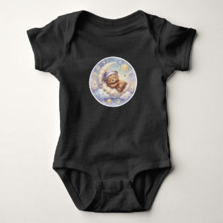 Sleeping Moon Bear Baby Bodysuit