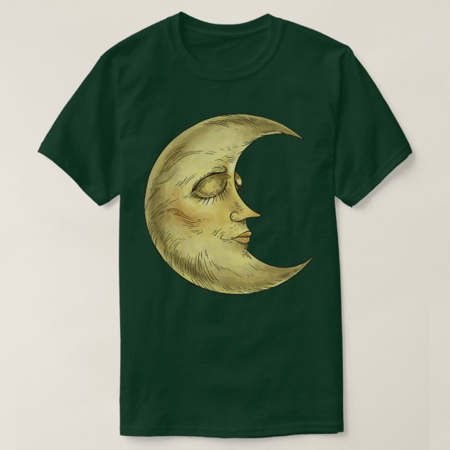 Sleeping Moon Viking Pagan Wicca795 T-Shirt (Design Front)