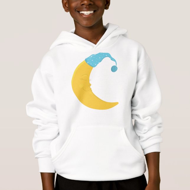 Sleeping Moon, Yellow Moon, Cute Moon, Nightcap (Front)