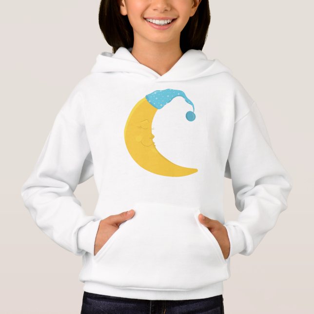 Sleeping Moon, Yellow Moon, Cute Moon, Nightcap (Front)