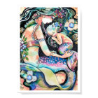 Sleeping Mum and child Mermaid ART Poster