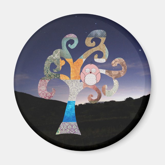 Sleeping Owl Magnet (Front)