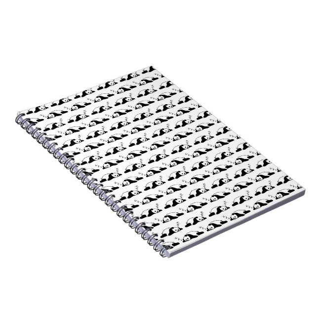 Sleeping Panda ZZZ Bear Lover Lazy Nap Animals Notebook (Right Side)