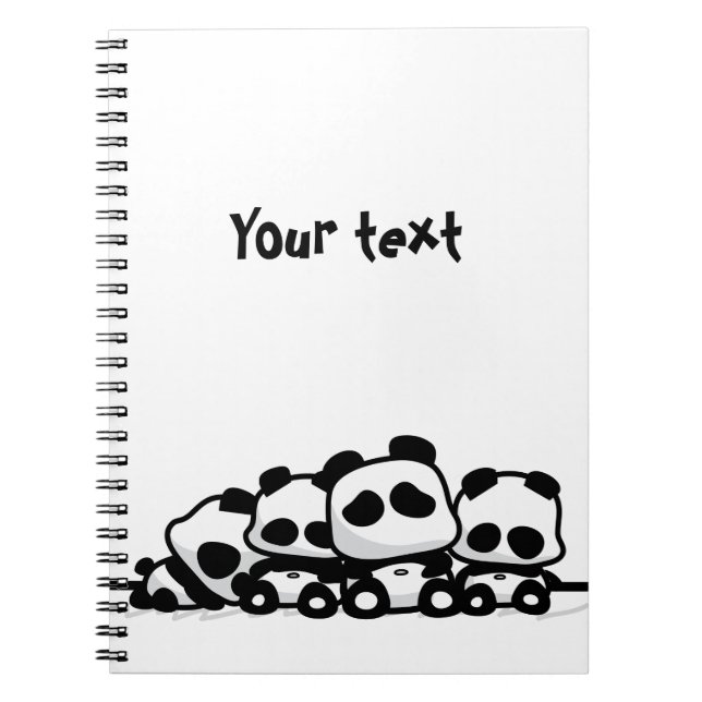 Sleeping Pandas Spiral Notebook (Front)
