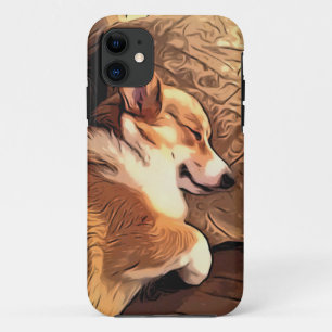 Sleeping Pembroke Welsh Corgi dog Case-Mate iPhone Case