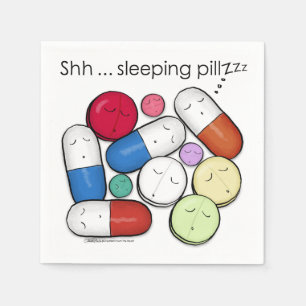 Sleeping Pills-Medication Napkin