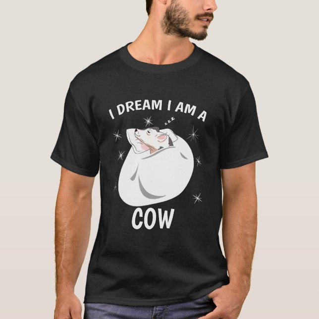 Sleeping Pj Pajama Top I Dream I Am A Cow (Front)