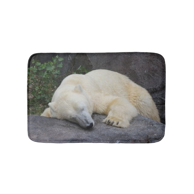 Sleeping Polar Bear Bath Mat (Front)