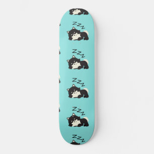 Sleeping Pomeranian Dog Animals Lover ZZZ Pet Skateboard
