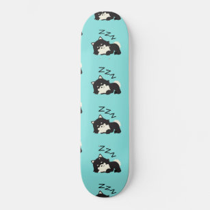 Sleeping Pomeranian Dog Animals Lover ZZZ Pet Skateboard