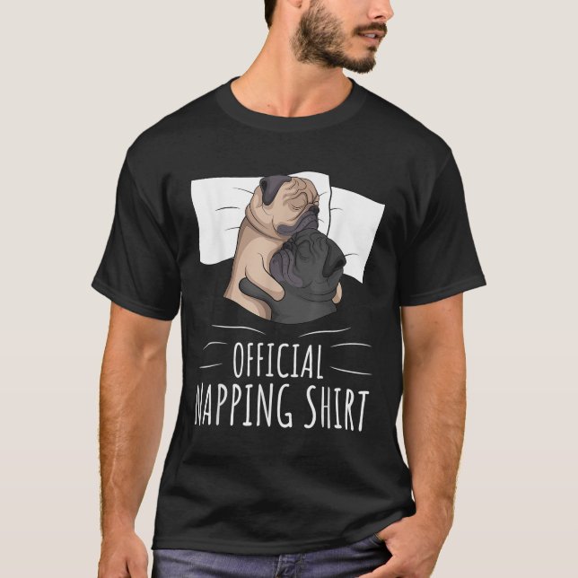 Sleeping Pug Lover Dog Official Napping  T-Shirt (Front)