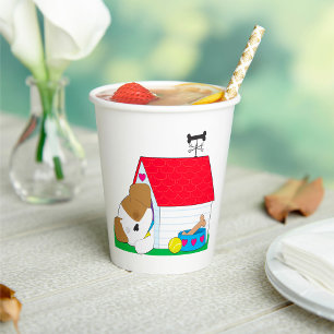 Sleeping Puppy Dog House Cute Pet Paper Cups