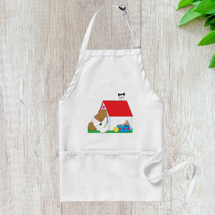 Sleeping Puppy Dog House Cute Pet Standard Apron