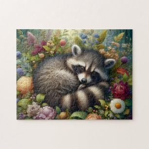 Sleeping Racoon Jigsaw Puzzle