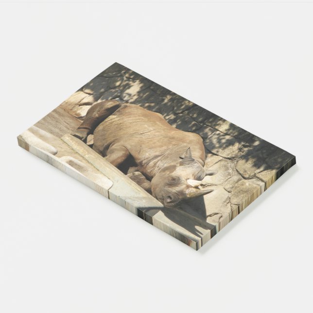 Sleeping Rhino Post-it Notes (Angled)