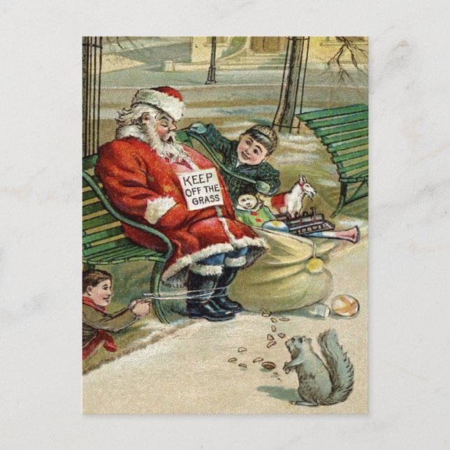 Sleeping Santa Christmas Postcards (Front)