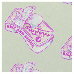 SLEEPING SARDINES rISE AND SHINE Fabric