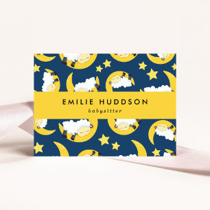 Sleeping Sheep, Babysitter, Day Care, Child Care Business Card