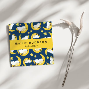 Sleeping Sheep, Babysitter, Day Care, Child Care Square Business Card