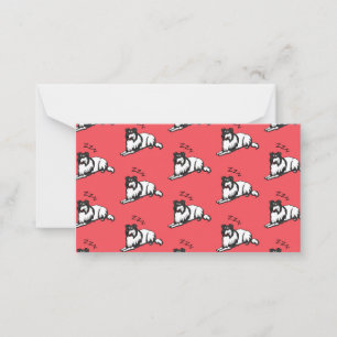 Sleeping Sheltie ZZZ Animals Lover Dog Pet Owner Card