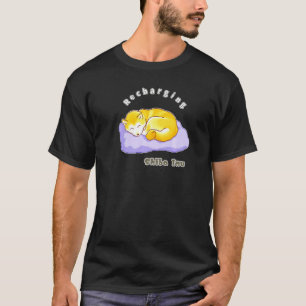 Sleeping Shiba Inu Dog Pixel Art T-Shirt