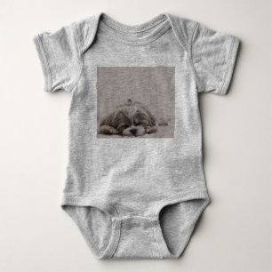 Sleeping Shih tzu Baby Bodysuit, Sleeping Dog Bodysuit