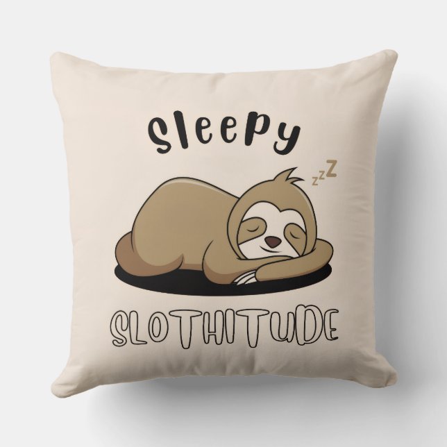 sleeping sloth cutie comfortable pillow (Back)