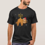 Sleeping Sloth Menorah Hanukkah Chanukah Animal Je T-Shirt<br><div class="desc">Sleeping Sloth Menorah Hanukkah Chanukah Animal Jewish</div>
