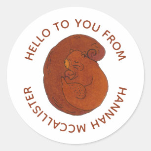 Sleeping Squirrel Envelope Seal