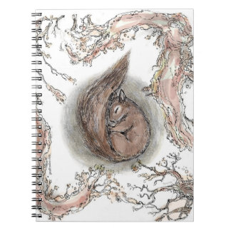 Sleeping Squirrel Notebook
