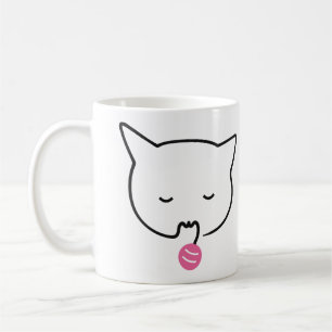 Sleeping Tabby Cat Face Coffee Mug