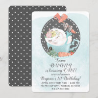 Sleeping Tea Cup Bunny Rabbit Birthday Party