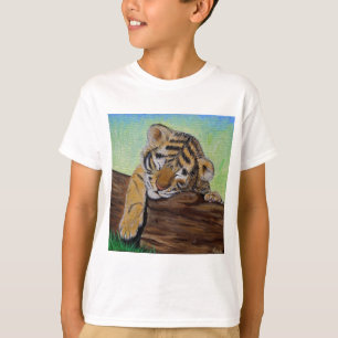 Sleeping Tiger Cub Painting T-Shirt