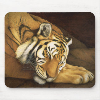 sleeping tiger mouse pad