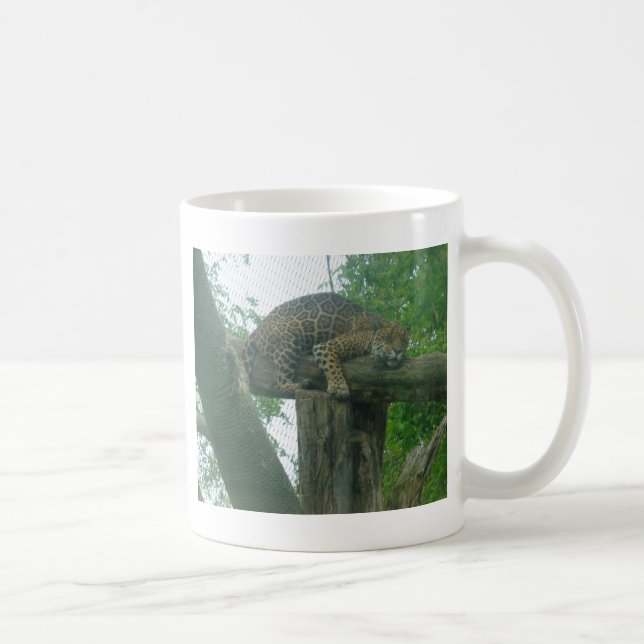 Sleeping Tiger on Tree, Forest, Nature, Wildlife Coffee Mug (Right)